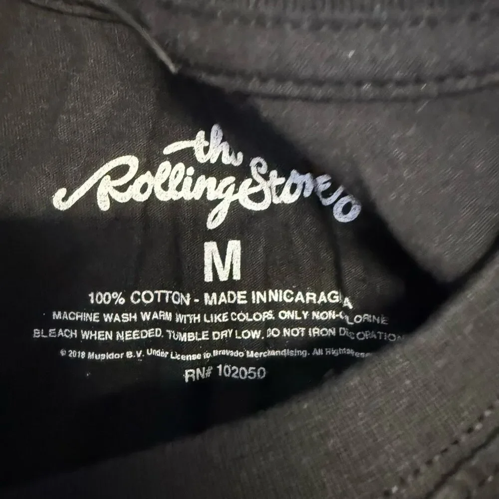The Rolling Stones US Tour 78 Lips Tongue Black T-Shirt Women's Medium 2018 - Picture 4 of 6
